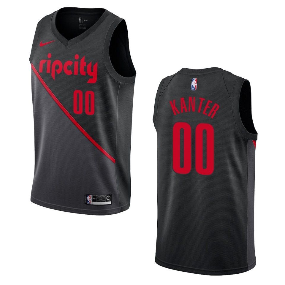 2019-20 Men's Portland Trail Blazers #00 Enes Kanter City Swingman Jersey - Black - Friend Lounge Store - Shop for All Things Jerseys Sports - PersonalJerseys