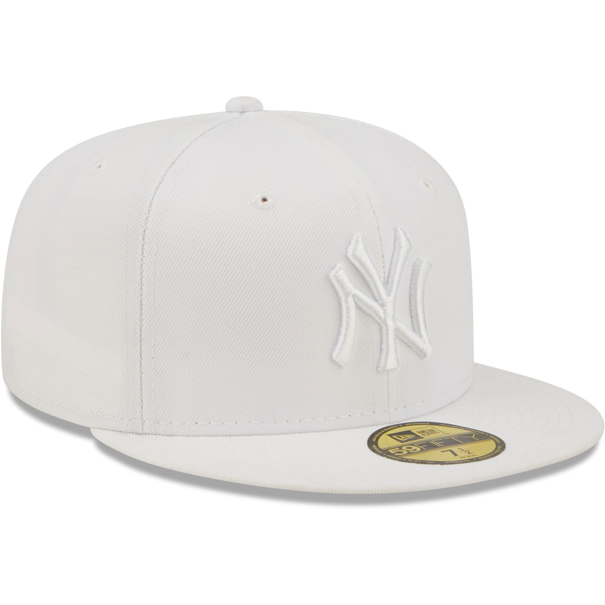 New York Yankees New Era White on White 59FIFTY Fitted Hat - PersonalJerseys