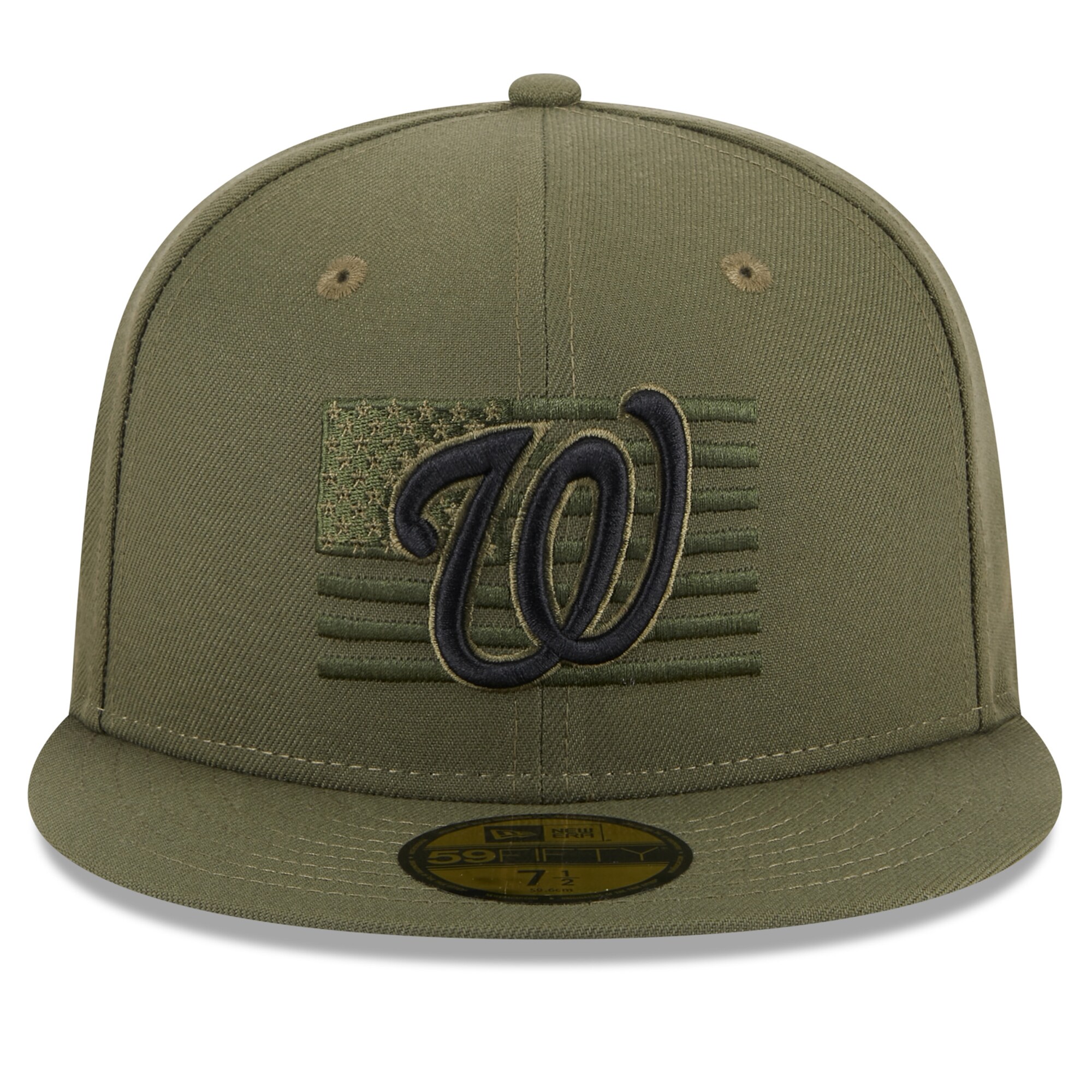 Washington Nationals New Era 2023 Armed Forces Day On-Field 59FIFTY Fitted Hat - Green - PersonalJerseys