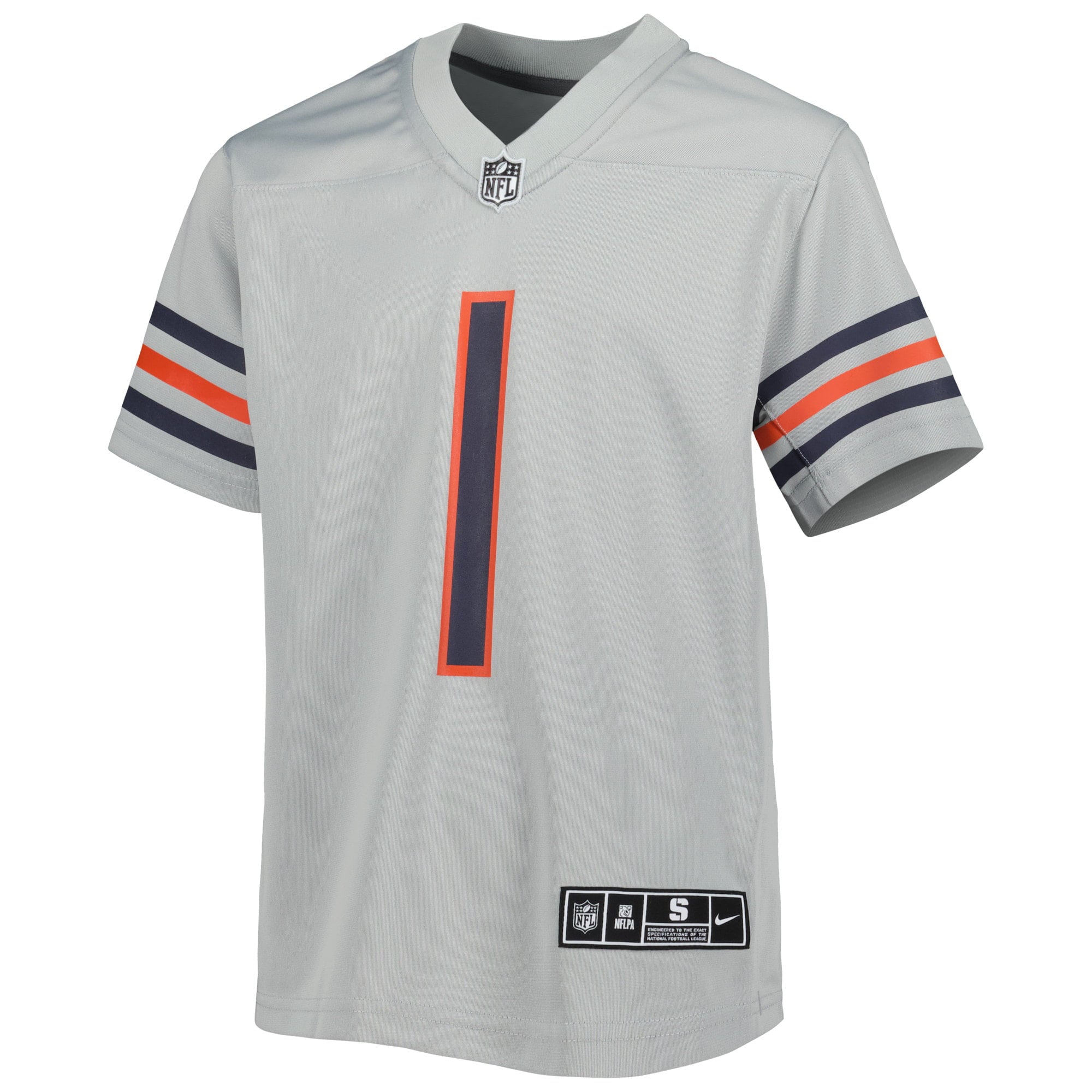 Youth Nike Justin Fields Gray Chicago Bears Inverted Game Jersey - PersonalJerseys