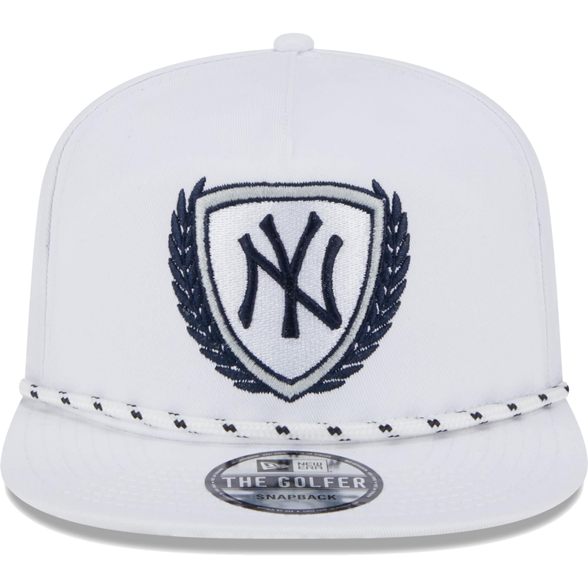 New York Yankees New Era Golfer Tee 9FIFTY Snapback Hat - White - PersonalJerseys