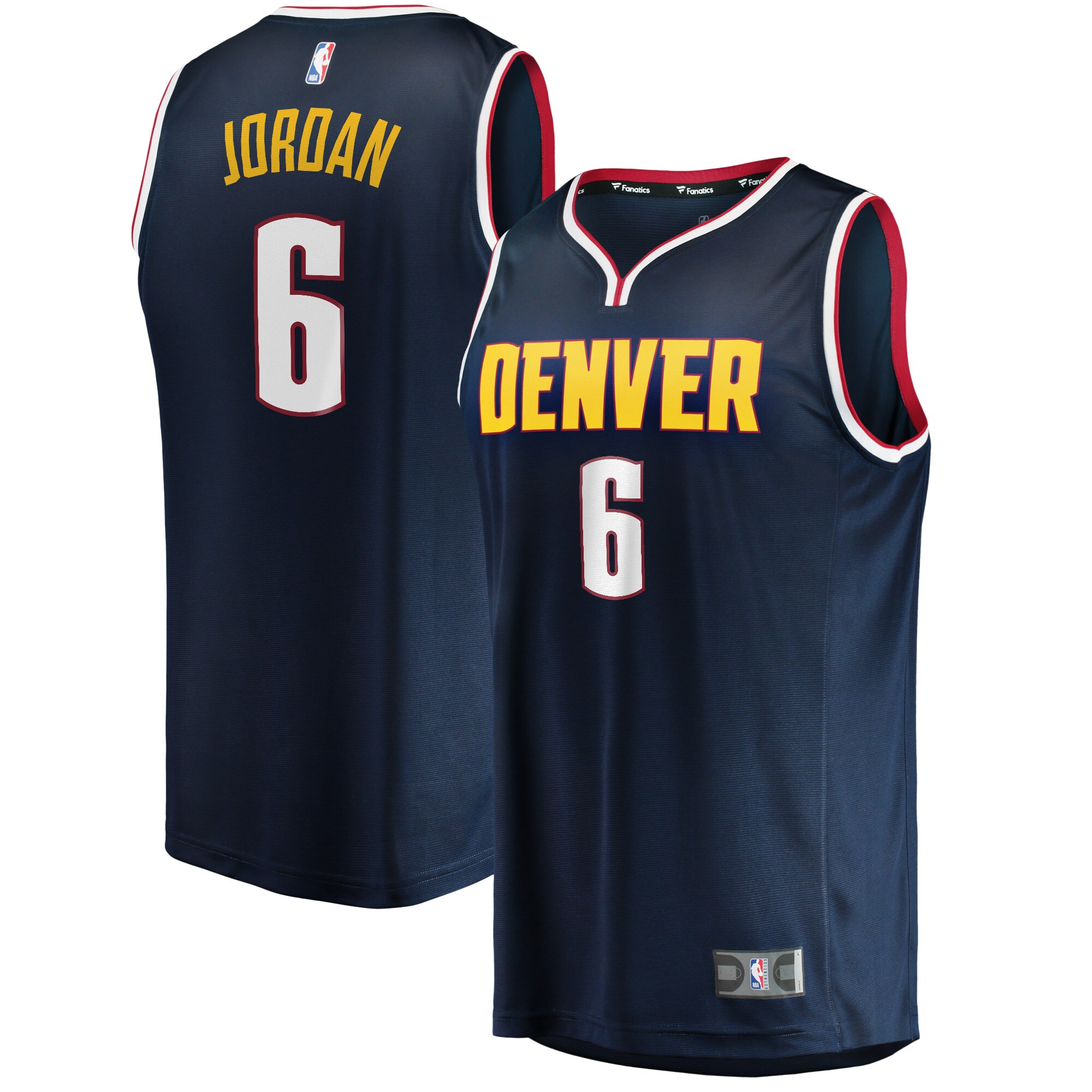 DeAndre Jordans Denver Nuggets Fanatics Branded Fast Break Player Jersey - Icon Edition - Navy - PersonalJerseys