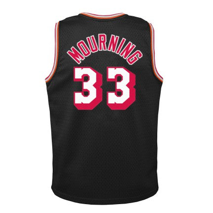 Youth Miami Heat Alonzo Mourning Mitchell & Ness Black 1996-97 Hardwood Classics Jersey - PersonalJerseys