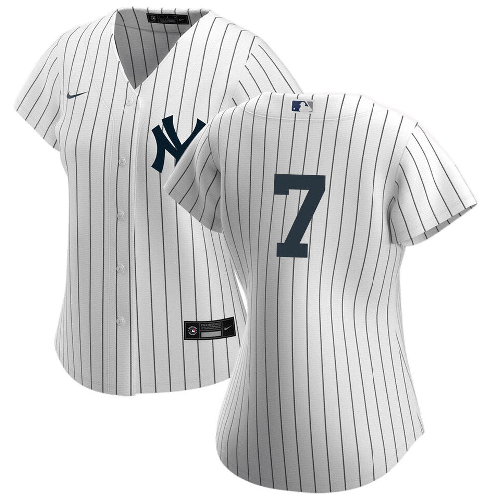 Women's New York Yankees Mickey Mantle Replica Home Jersey - White - Sports Wear Jersey - PersonalJerseys