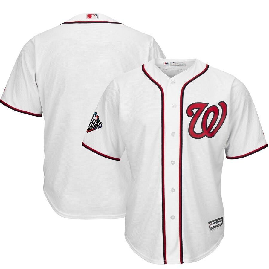 Washington Nationals Majestic 2019 World Series Bound Official Cool Base Team Jersey - White - Friend Lounge Store - Shop for All Things Jerseys Sports - PersonalJerseys