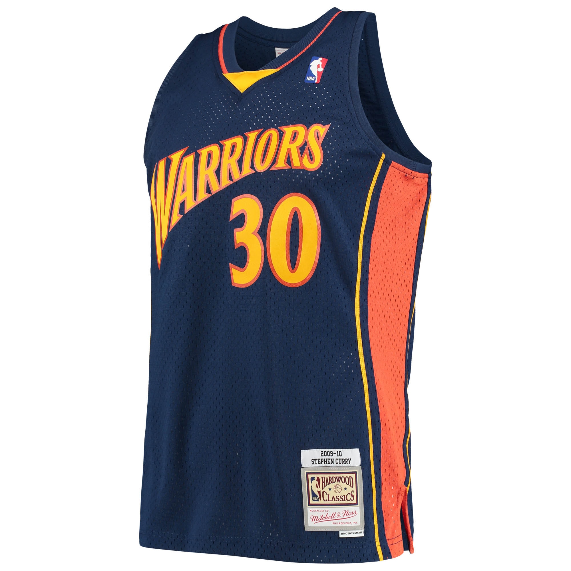 Stephen Curry Golden State Warriors Mitchell & Ness Hardwood Classics Swingman Jersey - Navy - PersonalJerseys