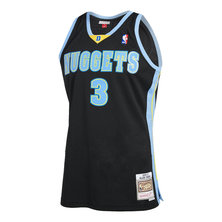 Men's Denver Nuggets Allen Iverson Mitchell &Ness Black 2006-2007 Hardwood Classics Reload 2.0 Swingman Jersey - PersonalJerseys