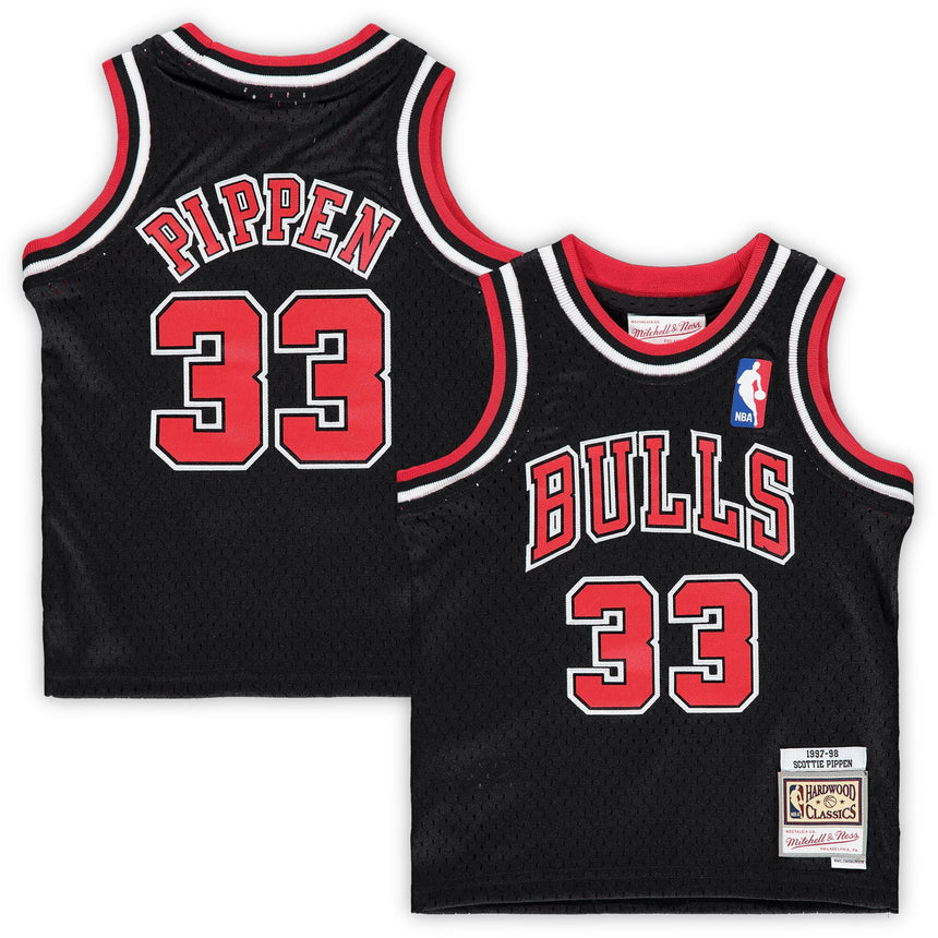 Scottie Pippen Chicago Bulls Mitchell & Ness Preschool 1997-98 Hardwood Classics Player Jersey - Black - Sports Wear Jersey - PersonalJerseys