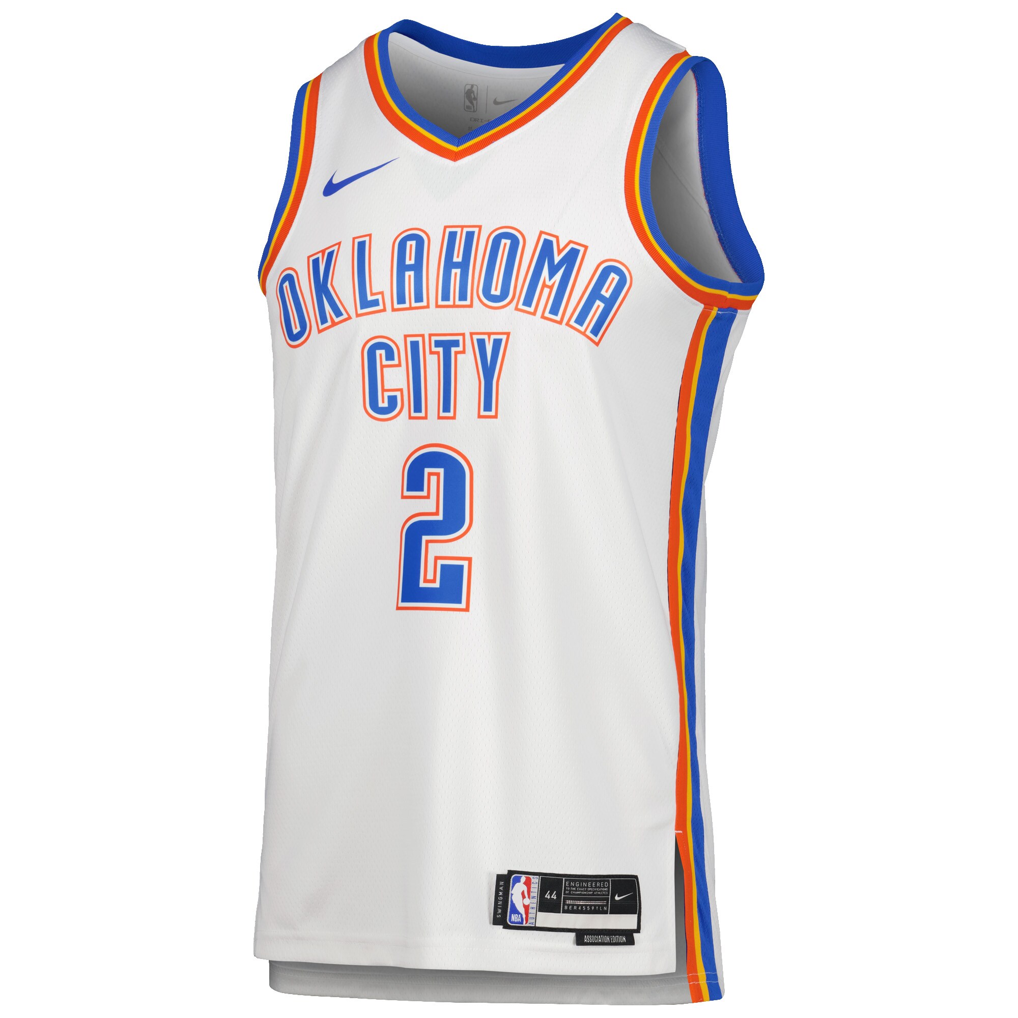 Shai Gilgeous-Alexander Oklahoma City Thunder Nike Unisex Swingman Jersey - Association Edition - White - PersonalJerseys