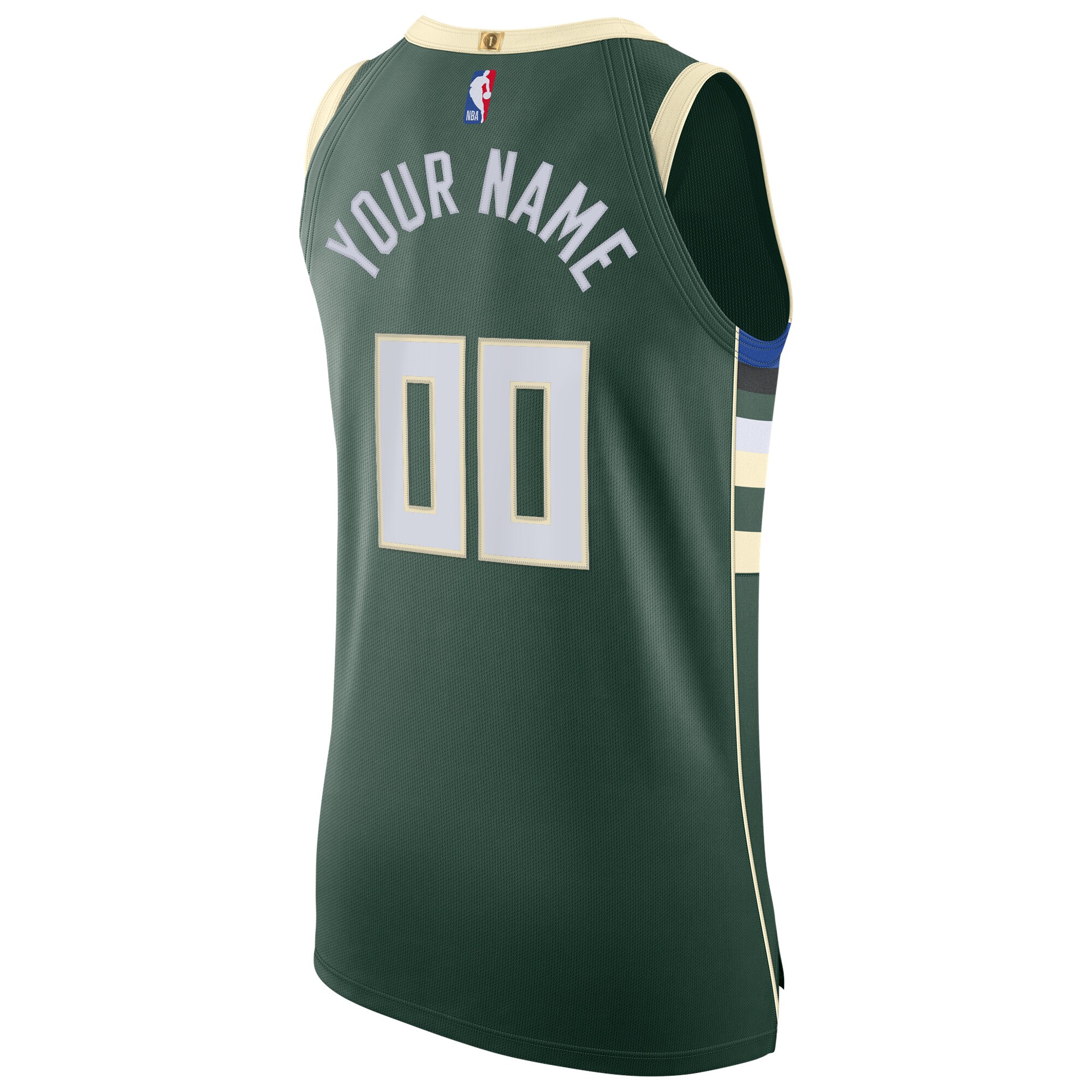 Milwaukee Bucks Nike Authentic Custom Jersey Green - Icon Edition - PersonalJerseys