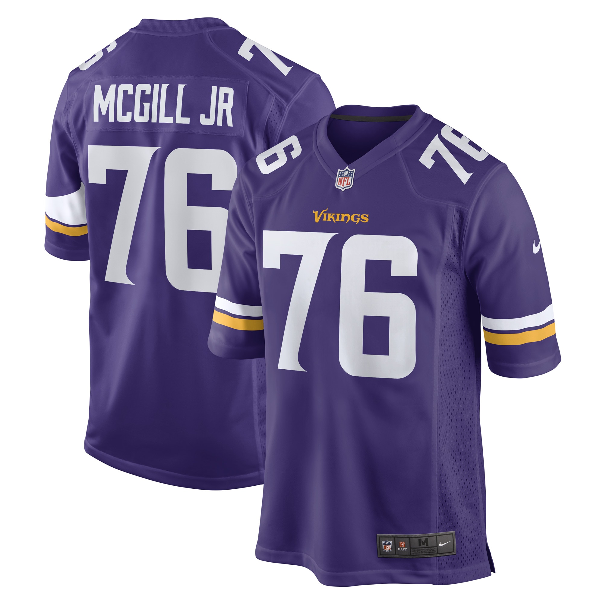 Minnesota Vikings T.Y. McGill Jr. Purple Game Player Jersey for Youth Women Men - Friend Lounge Store - Shop for All Things Jerseys Sports - PersonalJerseys