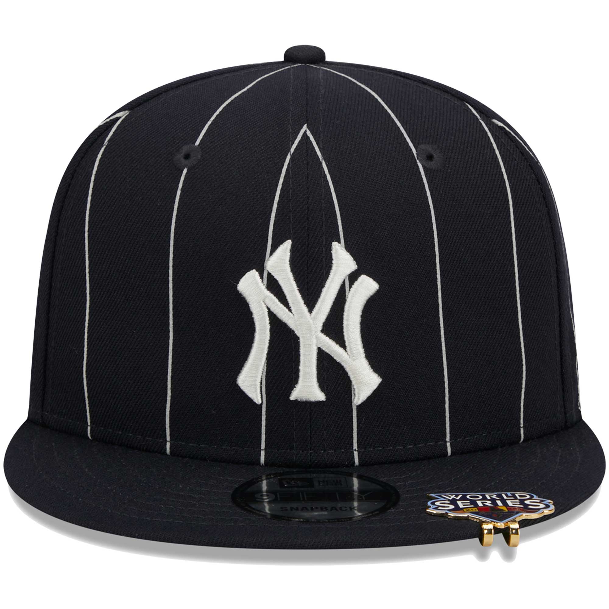 New York Yankees New Era 2009 World Series Clip Pinstripe 9FIFTY Snapback Hat - Navy - PersonalJerseys