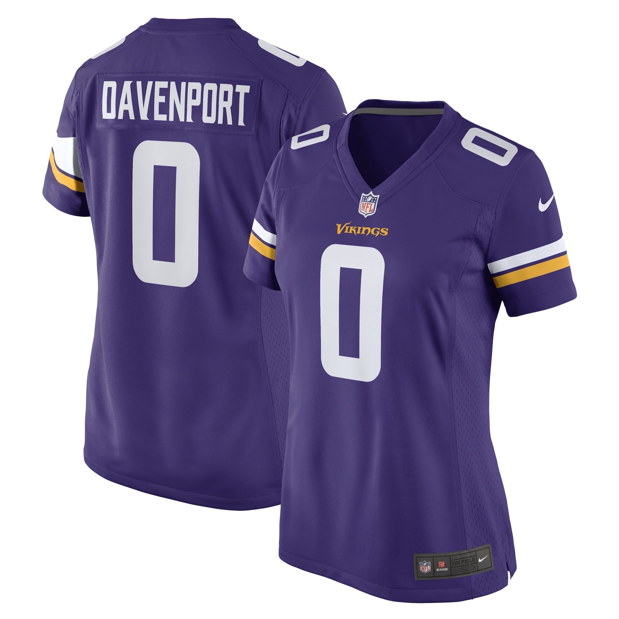 Women's Nike Marcus Davenport Purple Minnesota Vikings Team Game Jersey - PersonalJerseys