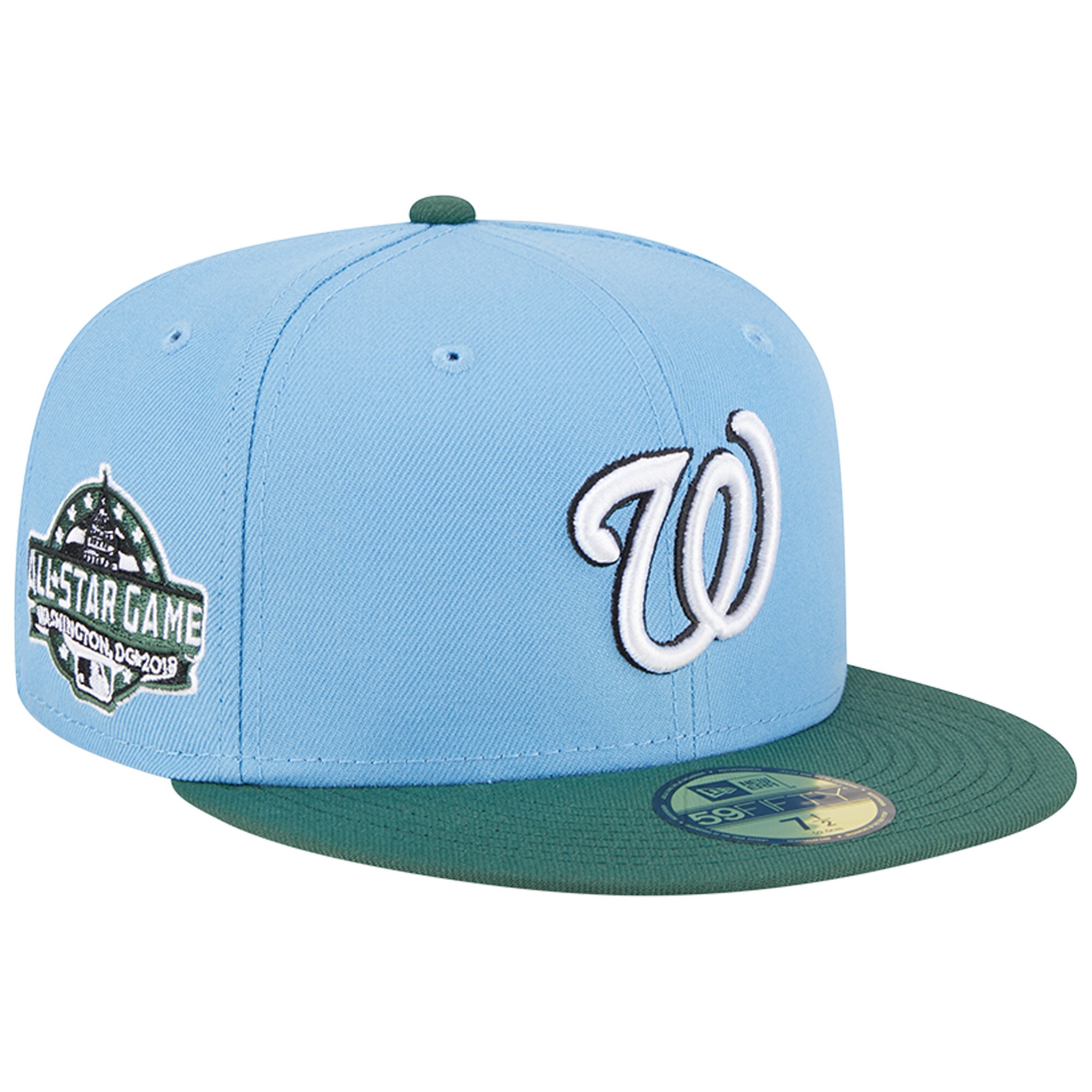 Washington Nationals New Era 2018 MLB All-Star Game 59FIFTY Fitted Hat - Sky Blue/Cilantro - PersonalJerseys