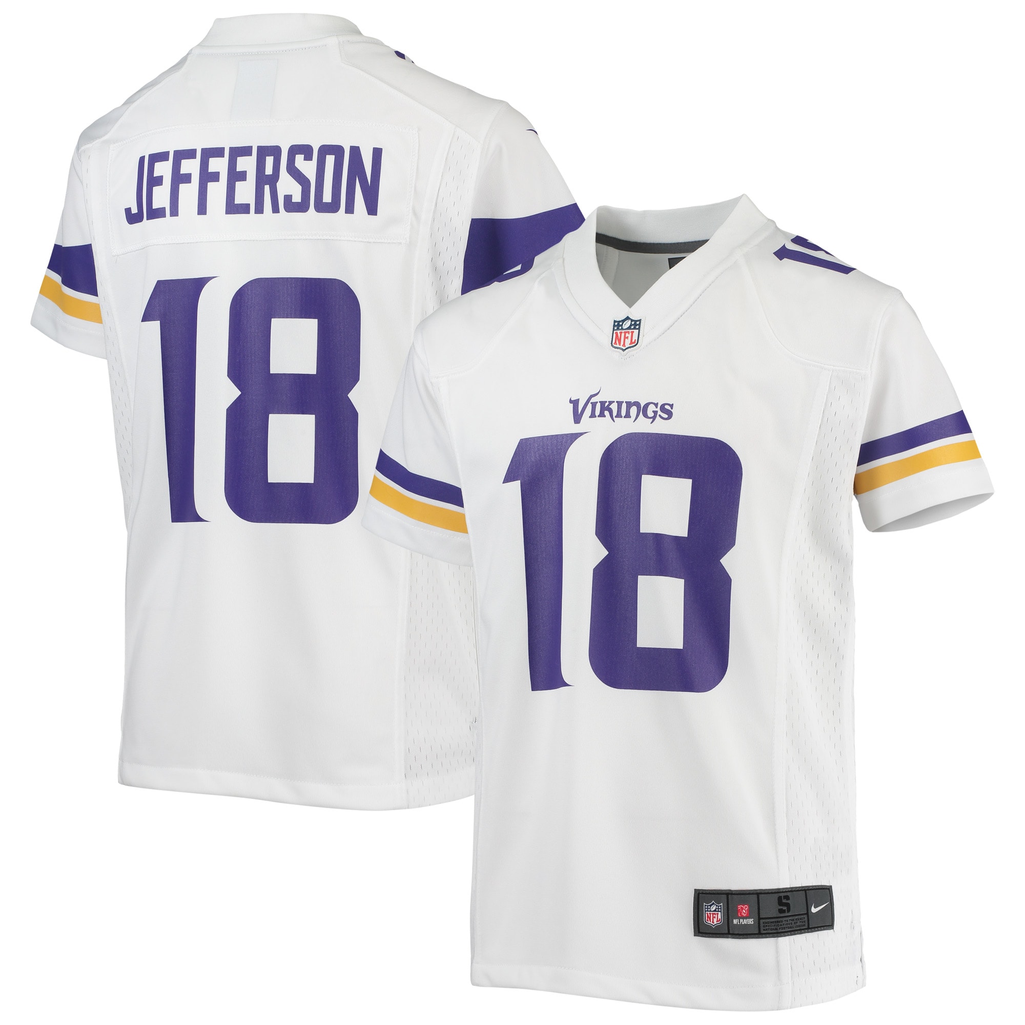 Justin Jefferson Minnesota Vikings Nike Youth Game Jersey - White - PersonalJerseys