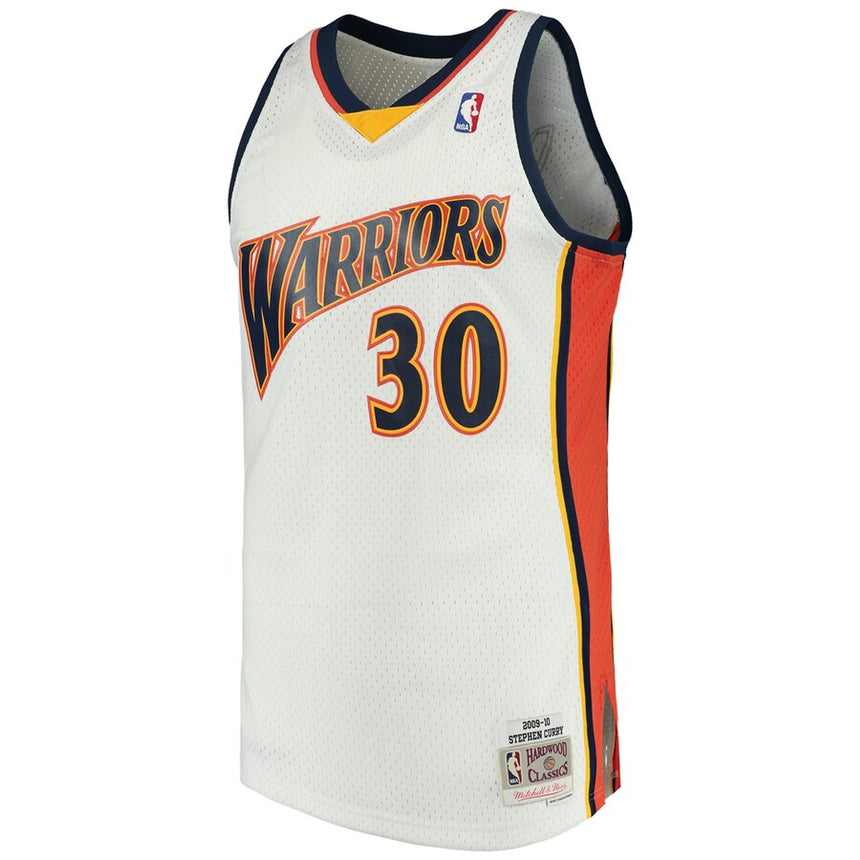 Men's Stephen Curry Golden State Warriors White 2009-2010 Hardwood Classics Mitchell & Ness Swingman Jersey - Sports Wear Jersey - PersonalJerseys