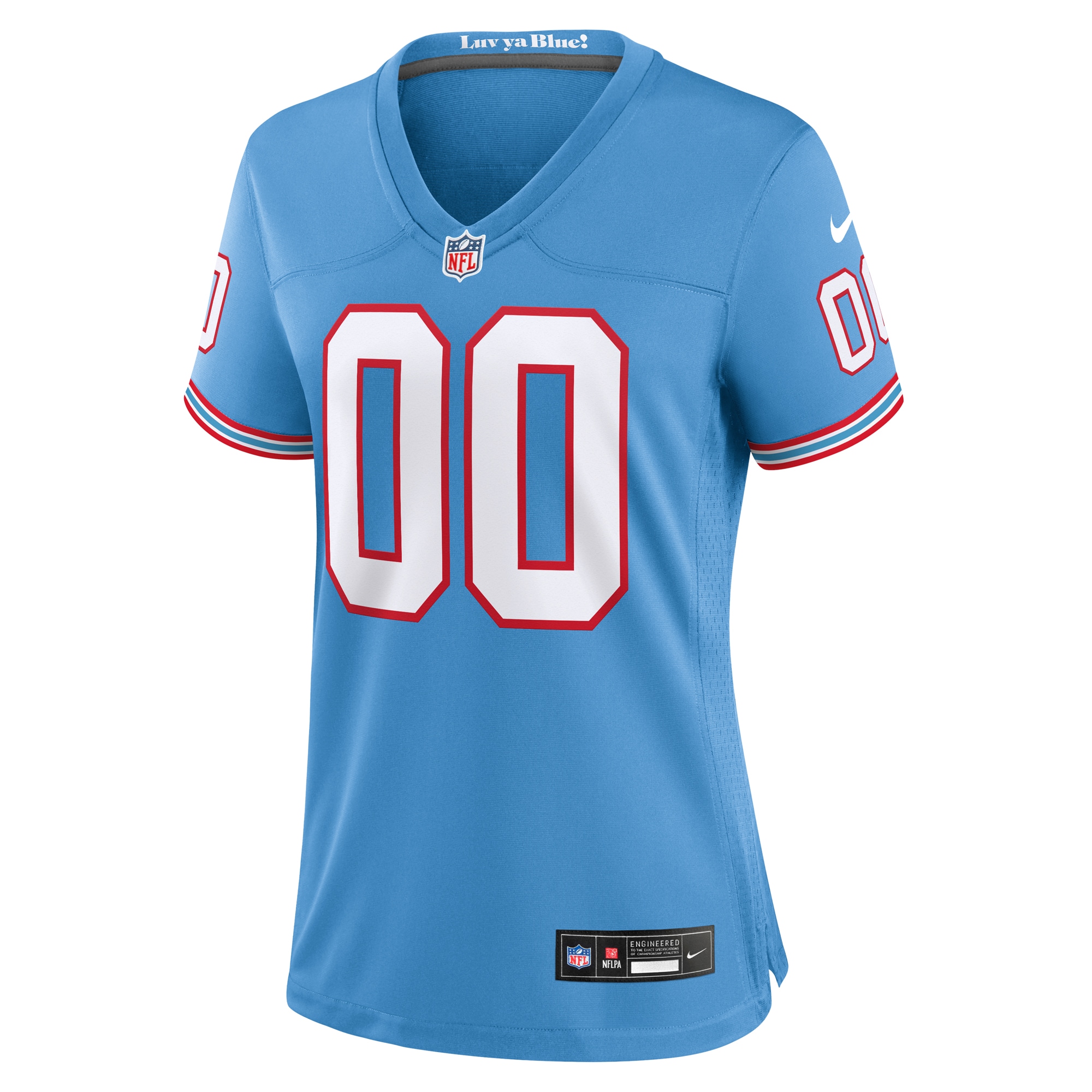 Tennessee Titans Nike Women's Oilers Throwback Custom Game Jersey - Light Blue - PersonalJerseys