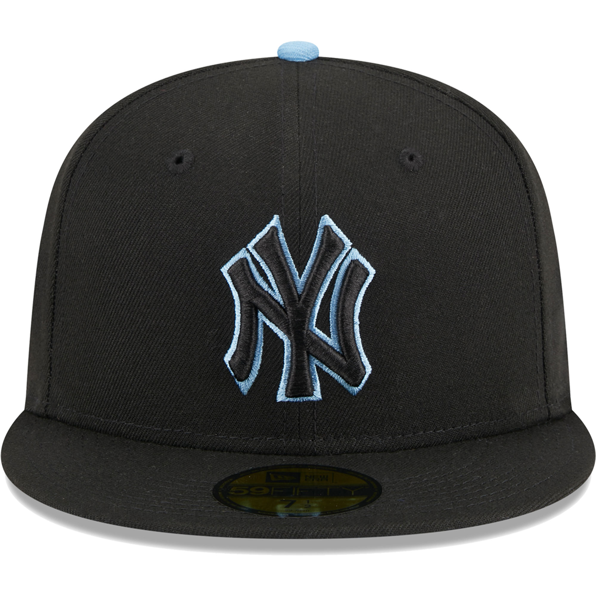 New York Yankees New Era Pastel Undervisor 59FIFTY Fitted Hat - Black - PersonalJerseys
