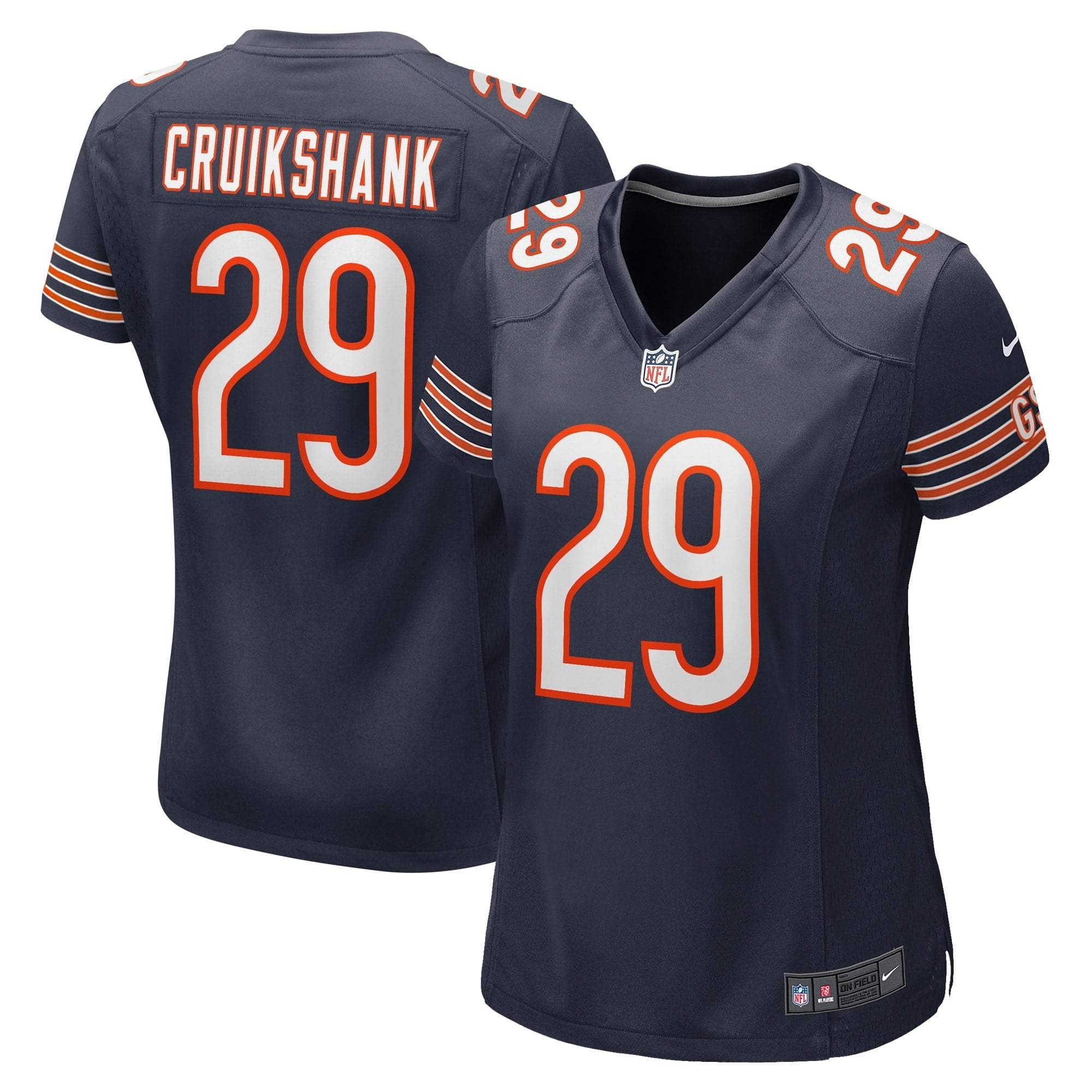 Women's Nike Dane Cruikshank Navy Chicago Bears Game Player Jersey - PersonalJerseys
