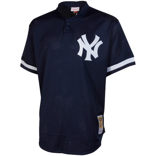 Bernie Williams New York Yankees Mitchell & Ness Cooperstown Mesh Batting Practice Jersey - Navy - PersonalJerseys