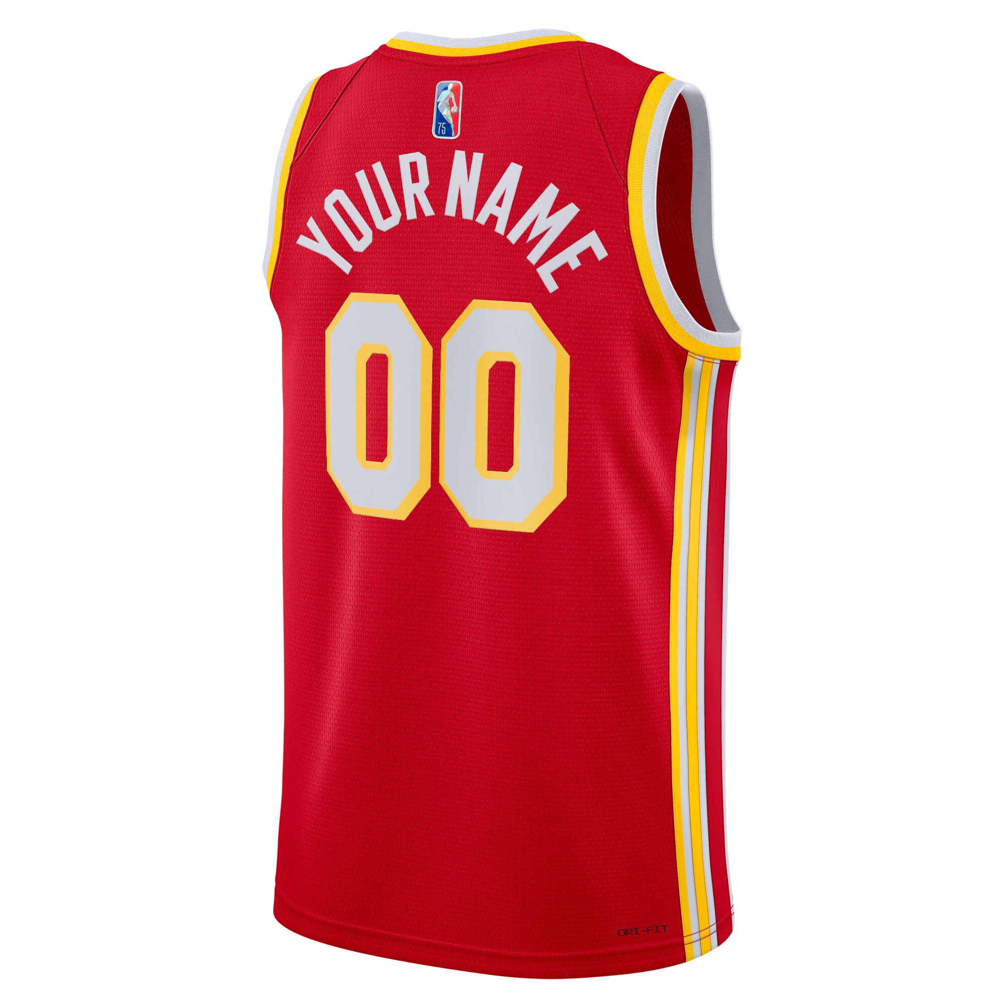 Atlanta Hawks Nike 2021/22 Diamond Swingman Custom Jersey - Icon Edition - Red - PersonalJerseys