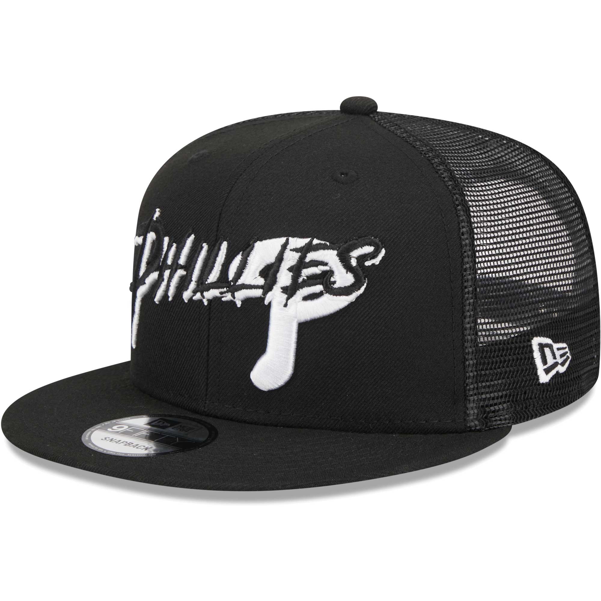 Philadelphia Phillies New Era Street Trucker 9FIFTY Snapback Hat - Black - PersonalJerseys