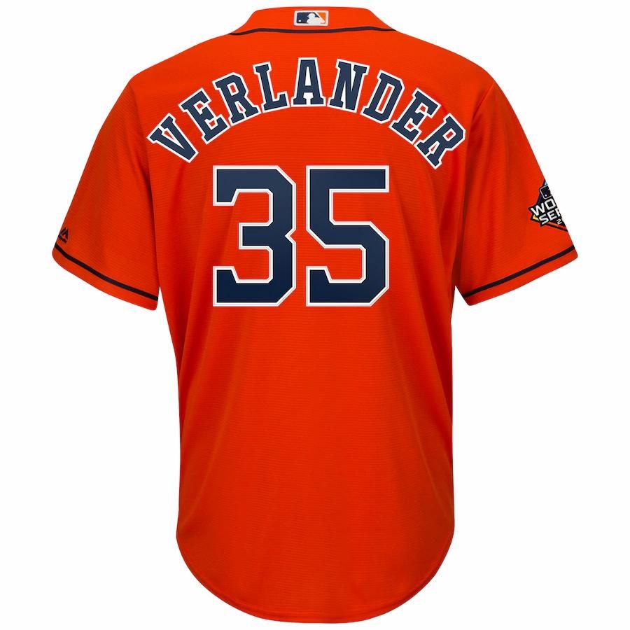 Justin Verlander Houston Astros Majestic 2019 World Series Bound Official Cool Base Player Jersey - Orange - Friend Lounge Store - Shop for All Things Jerseys Sports - PersonalJerseys