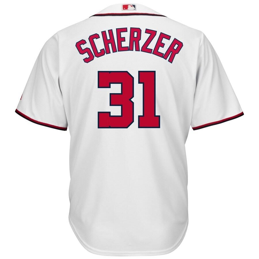 Max Scherzer Washington Nationals Majestic Cool Base Player Jersey - White - Friend Lounge Store - Shop for All Things Jerseys Sports - PersonalJerseys