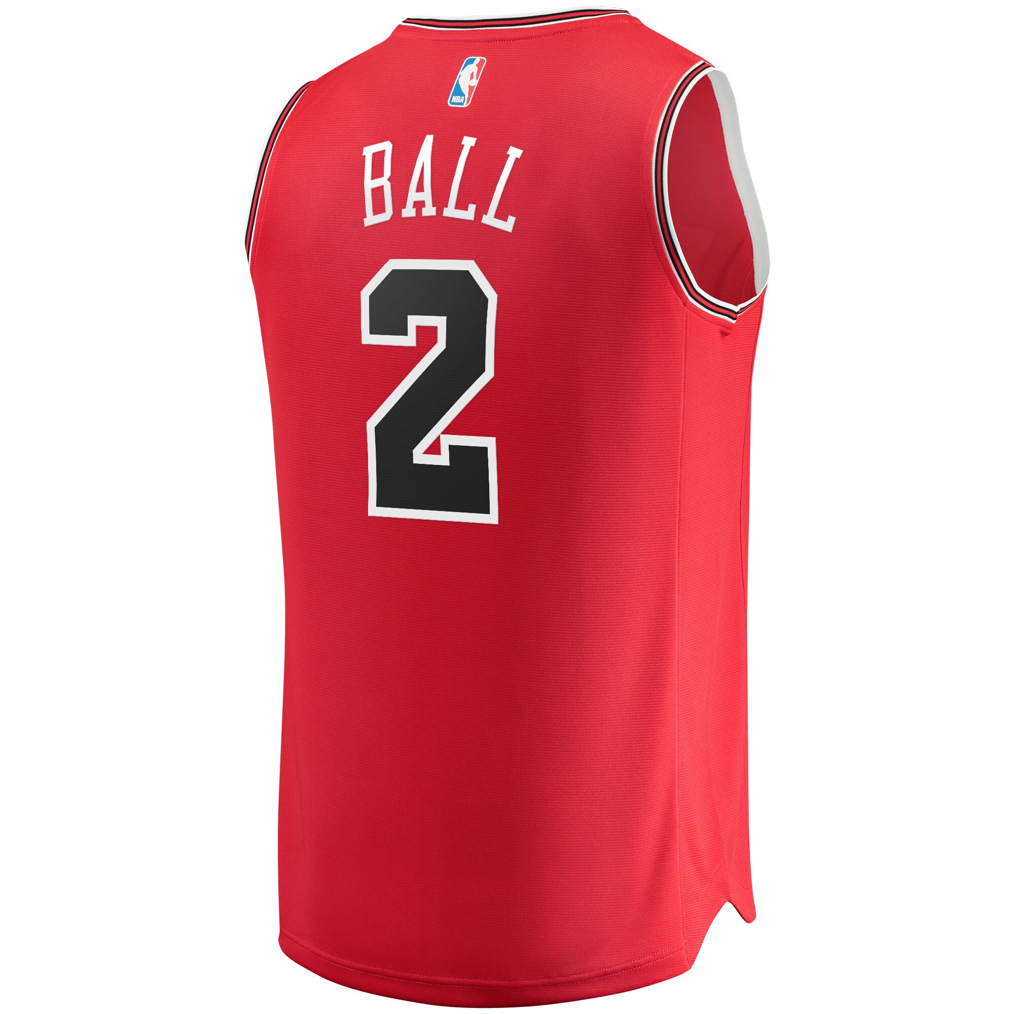 Lonzo Ball Chicago Bulls Fanatics Branded 2021/22 Fast Break Road Replica Jersey - Icon Edition - Red - PersonalJerseys