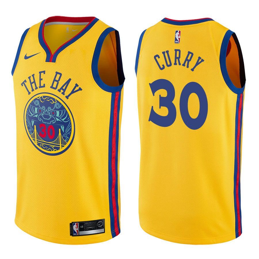 Warriors Male Stephen Curry #30 City Edition Gold Jersey - Friend Lounge Store - Shop for All Things Jerseys Sports - PersonalJerseys
