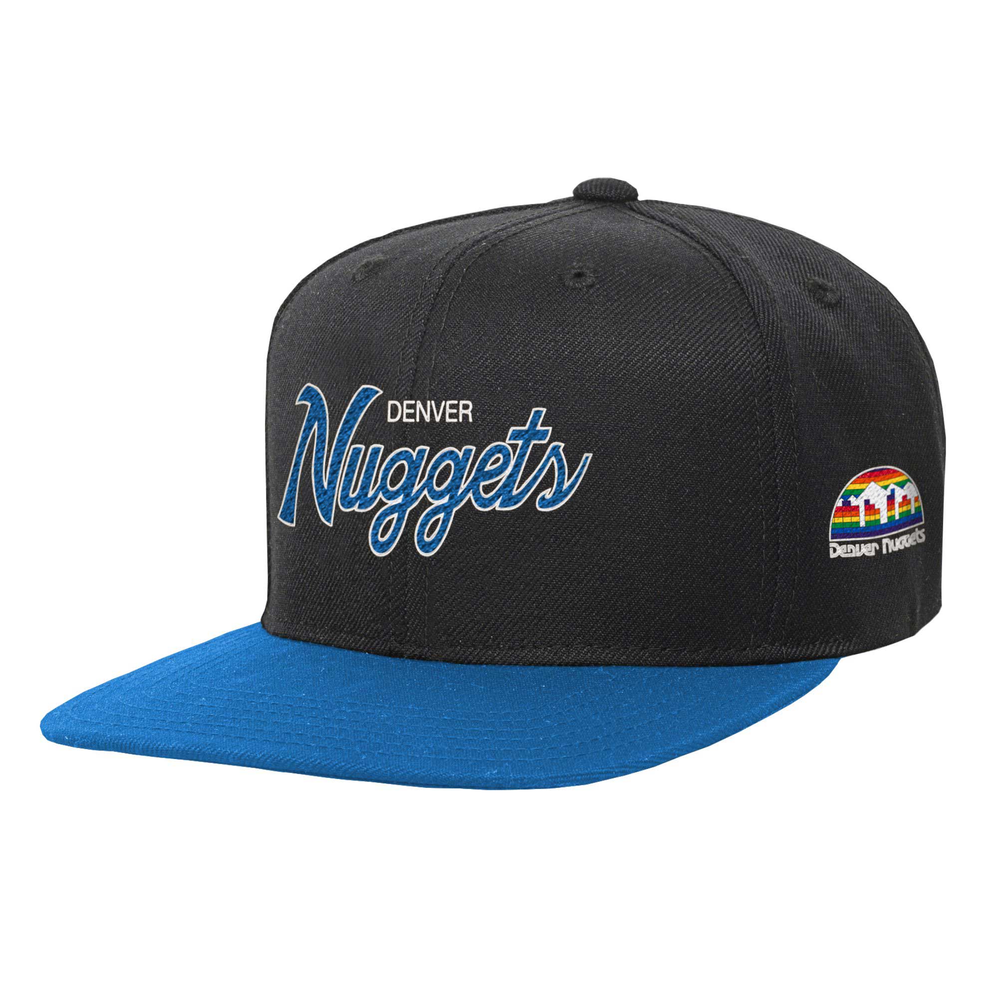 Denver Nuggets Mitchell & Ness Youth Team Script Snapback Hat - Black - PersonalJerseys