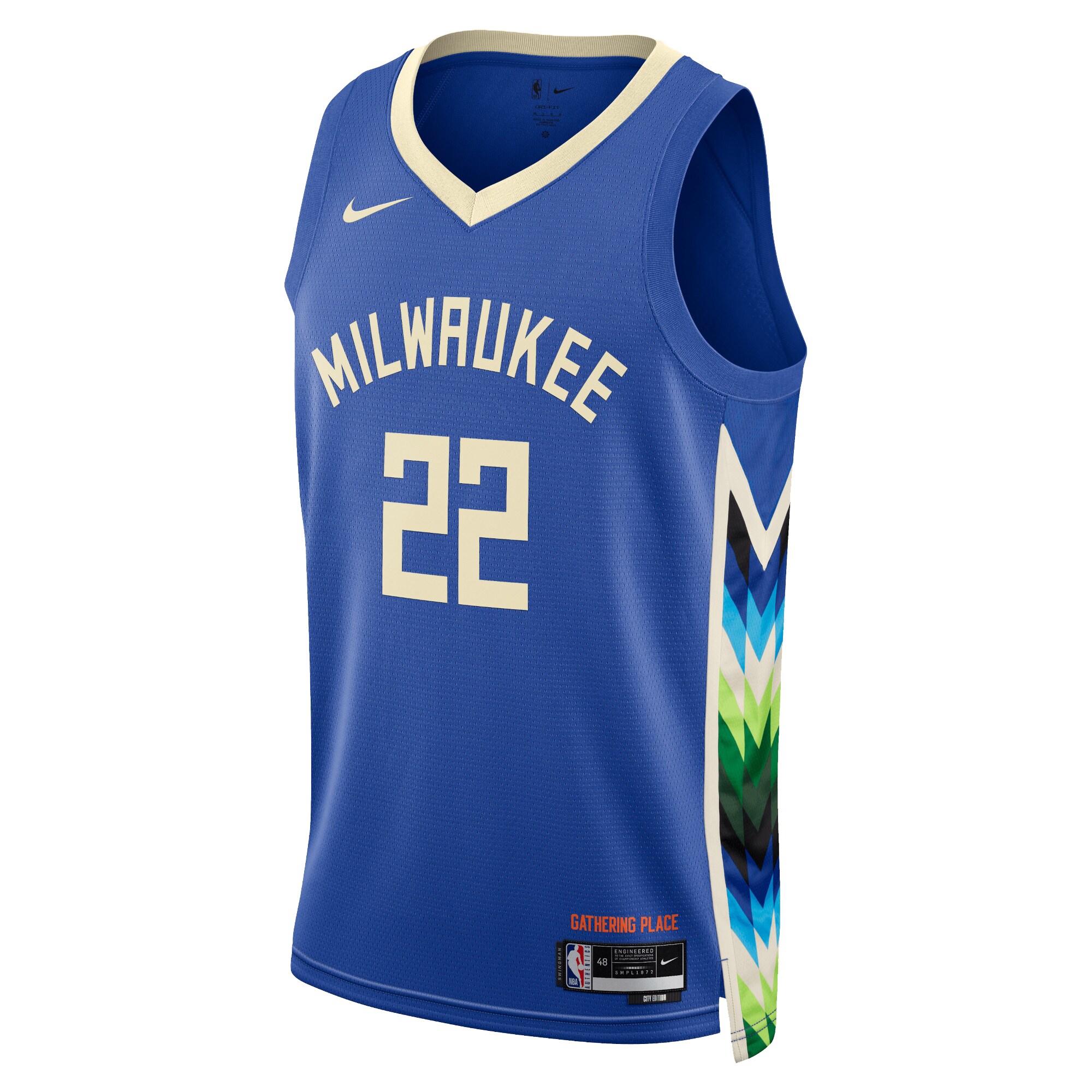 Milwaukee Bucks City Edition Swingman Jersey 22 - Royal - Khris Middleton for Youth Women Men - Friend Lounge Store - Shop for All Things Jerseys Sports - PersonalJerseys