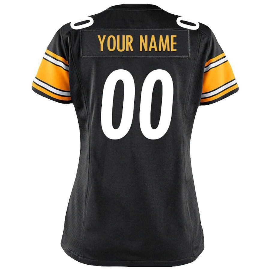 Pittsburgh Steelers Women's Custom Game Jersey - Black - Friend Lounge Store - Shop for All Things Jerseys Sports - PersonalJerseys