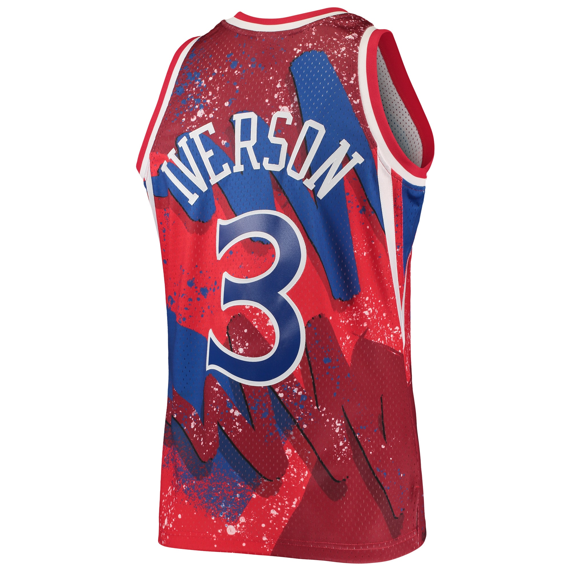 Allen Iverson Philadelphia 76ers Mitchell & Ness Hardwood Classics 1996/97 Hyper Hoops Swingman Jersey - Red - PersonalJerseys