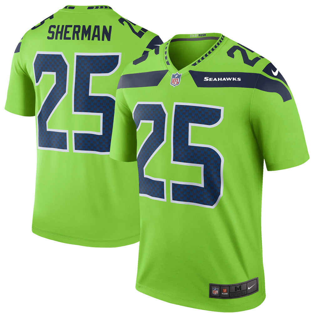 Youth Seattle Seahawks Richard Sherman Legend Jersey - Green - Sports Wear Jersey - PersonalJerseys