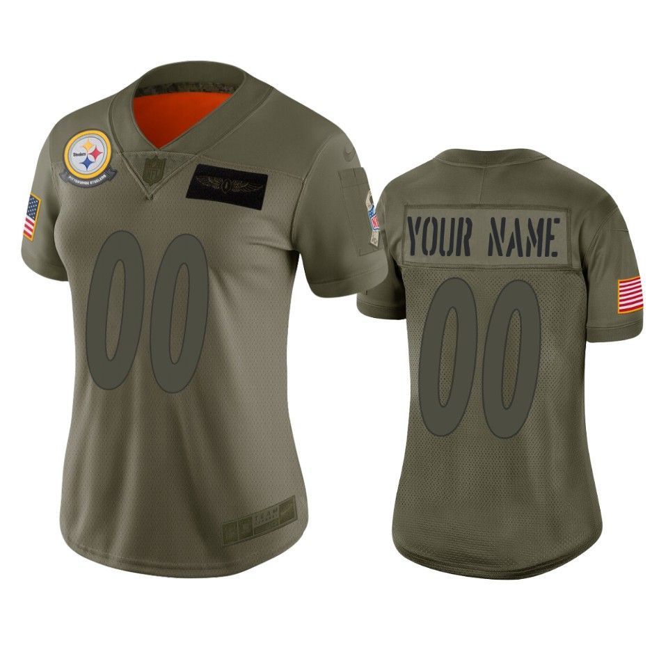 Women's Pittsburgh Steelers Custom Camo 2019 Salute to Service Limited Jersey - Friend Lounge Store - Shop for All Things Jerseys Sports - PersonalJerseys