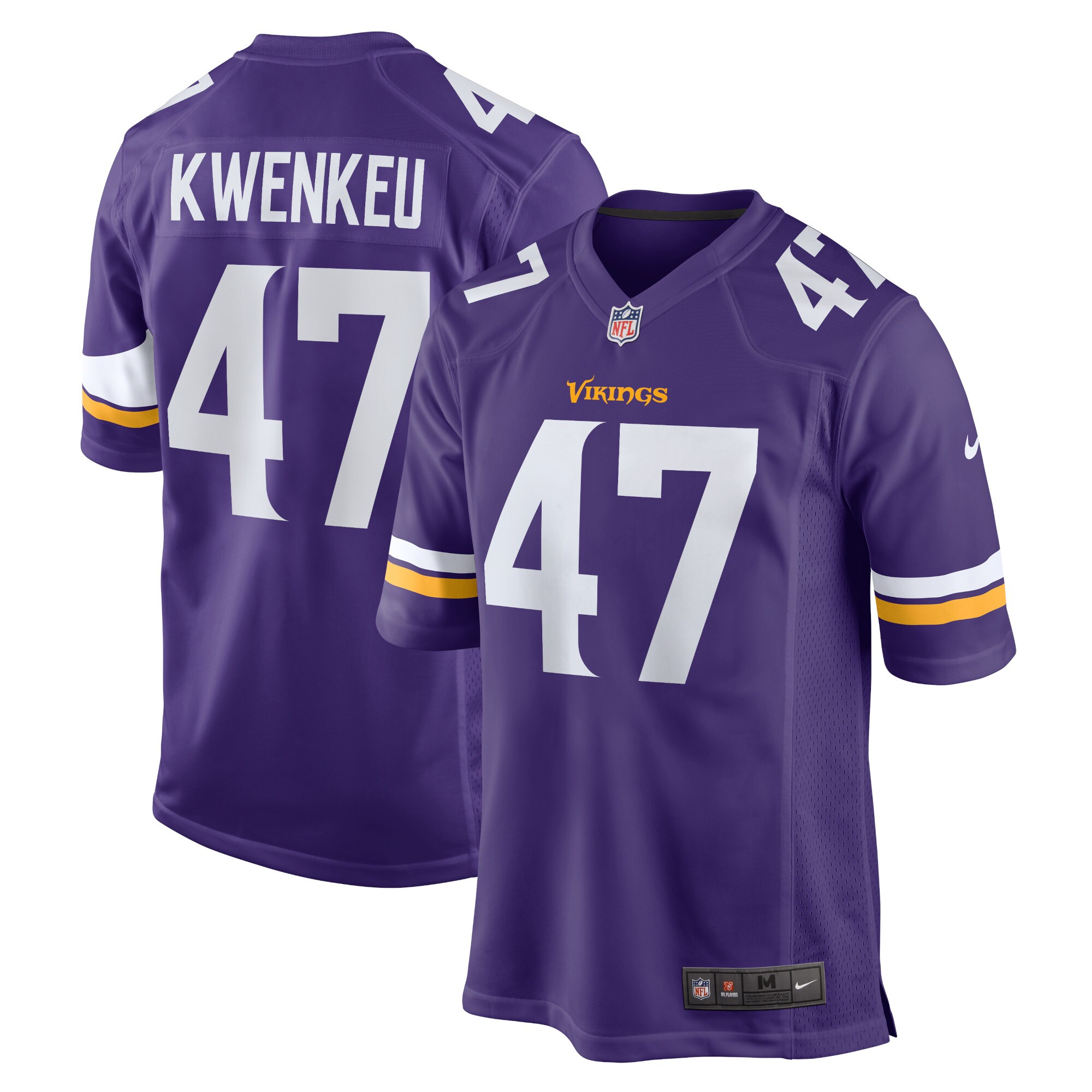 Minnesota Vikings William Kwenkeu Purple Home Game Player Jersey for Youth Women Men - Friend Lounge Store - Shop for All Things Jerseys Sports - PersonalJerseys