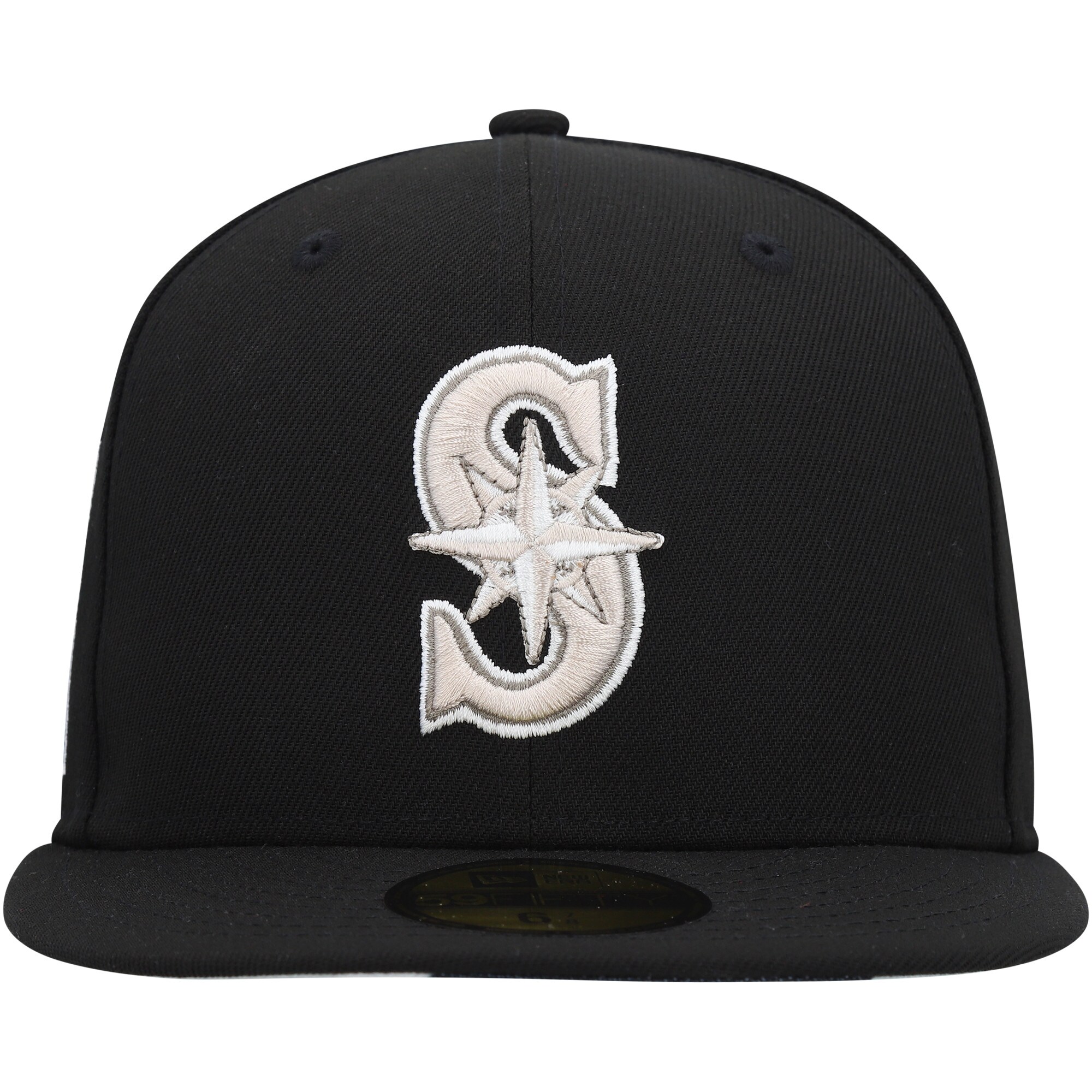 Seattle Mariners New Era Chrome Camo Undervisor 59FIFTY Fitted Hat - Black - PersonalJerseys