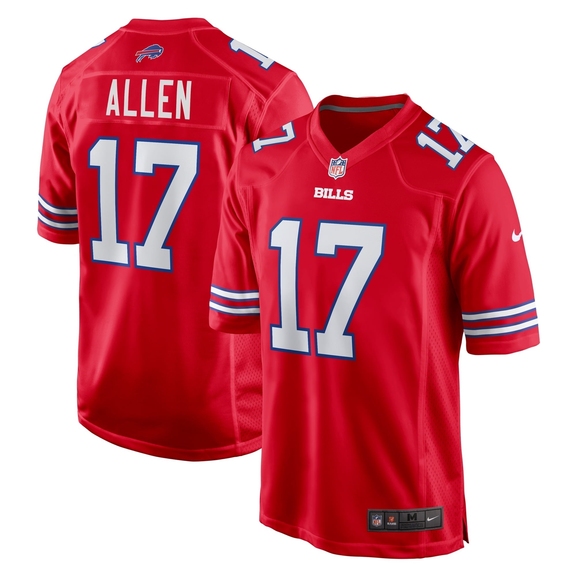 Men's Nike Josh Allen Red Buffalo Bills Alternate Game Jersey - PersonalJerseys