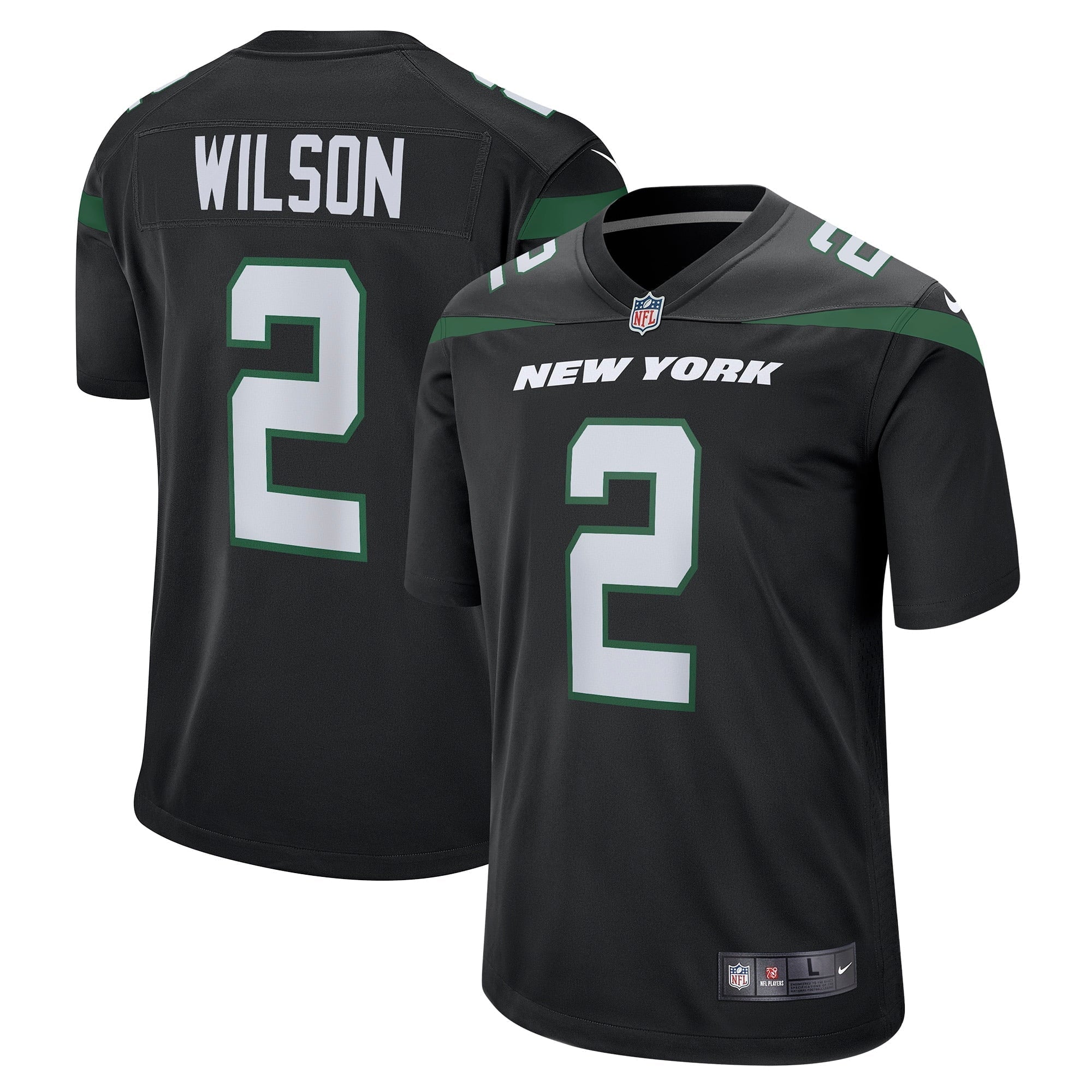 Men's Nike Zach Wilson Stealth Black New York Jets Game Jersey - PersonalJerseys