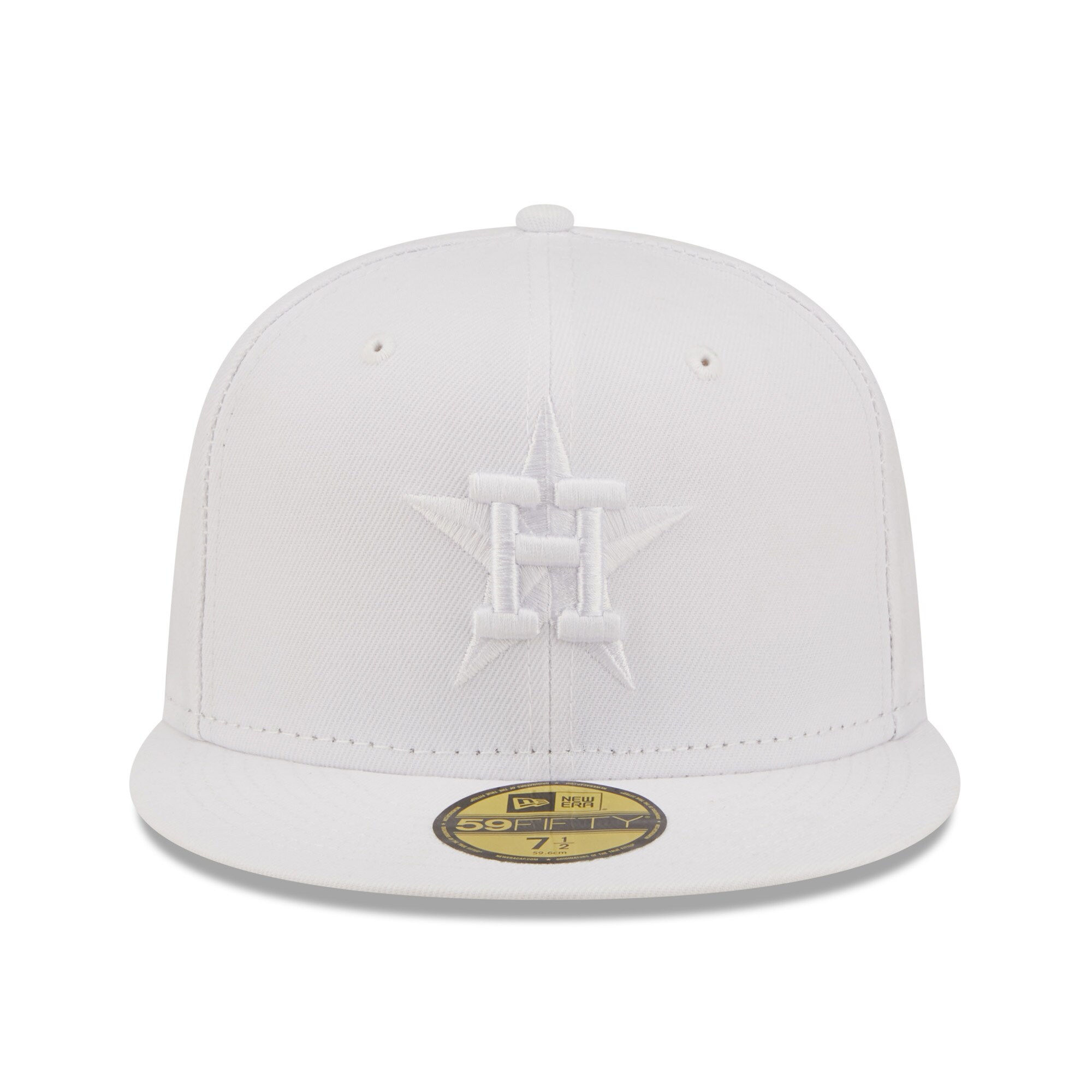 Houston Astros New Era White on White 59FIFTY Fitted Hat - PersonalJerseys