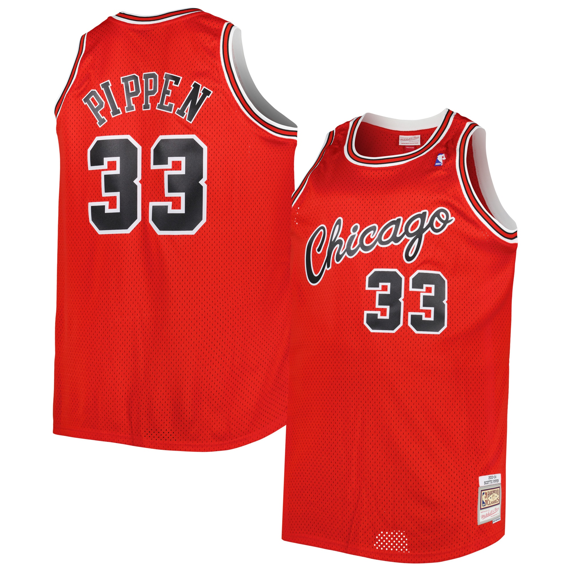 Scottie Pippen Chicago Bulls Mitchell &Ness Big &Tall Hardwood Classics 2003/04 Swingman Jersey - Red - PersonalJerseys