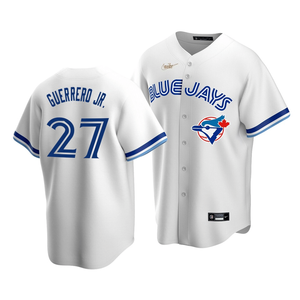 Men's Toronto Blue Jays Vladimir Guerrero Jr. #27 Cooperstown Collection White Home Jersey - Friend Lounge Store - Shop for All Things Jerseys Sports - PersonalJerseys
