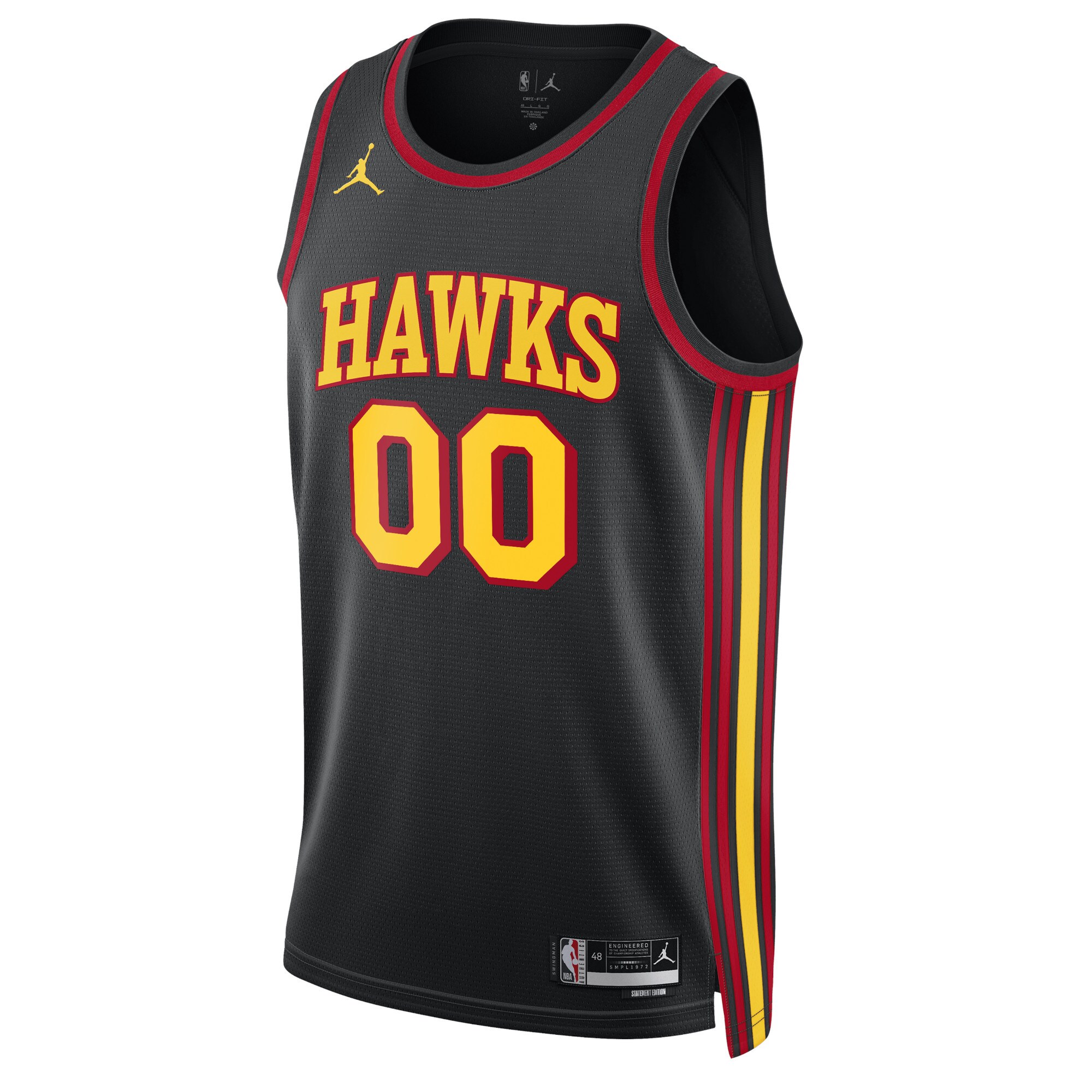 Atlanta Hawks Jordans Brand Unisex 2022/23 Swingman Custom Jersey - Statement Edition - Black - PersonalJerseys