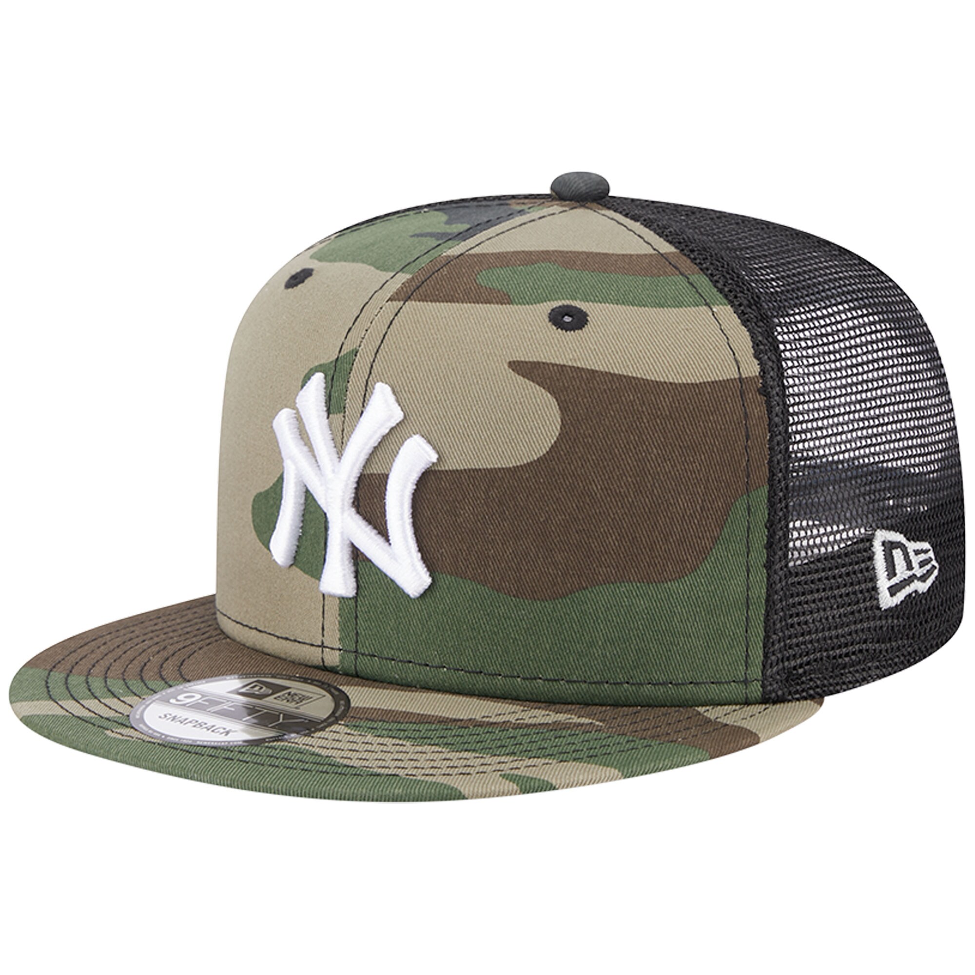 New York Yankees New Era Trucker 9FIFTY Snapback Hat - Camo - PersonalJerseys