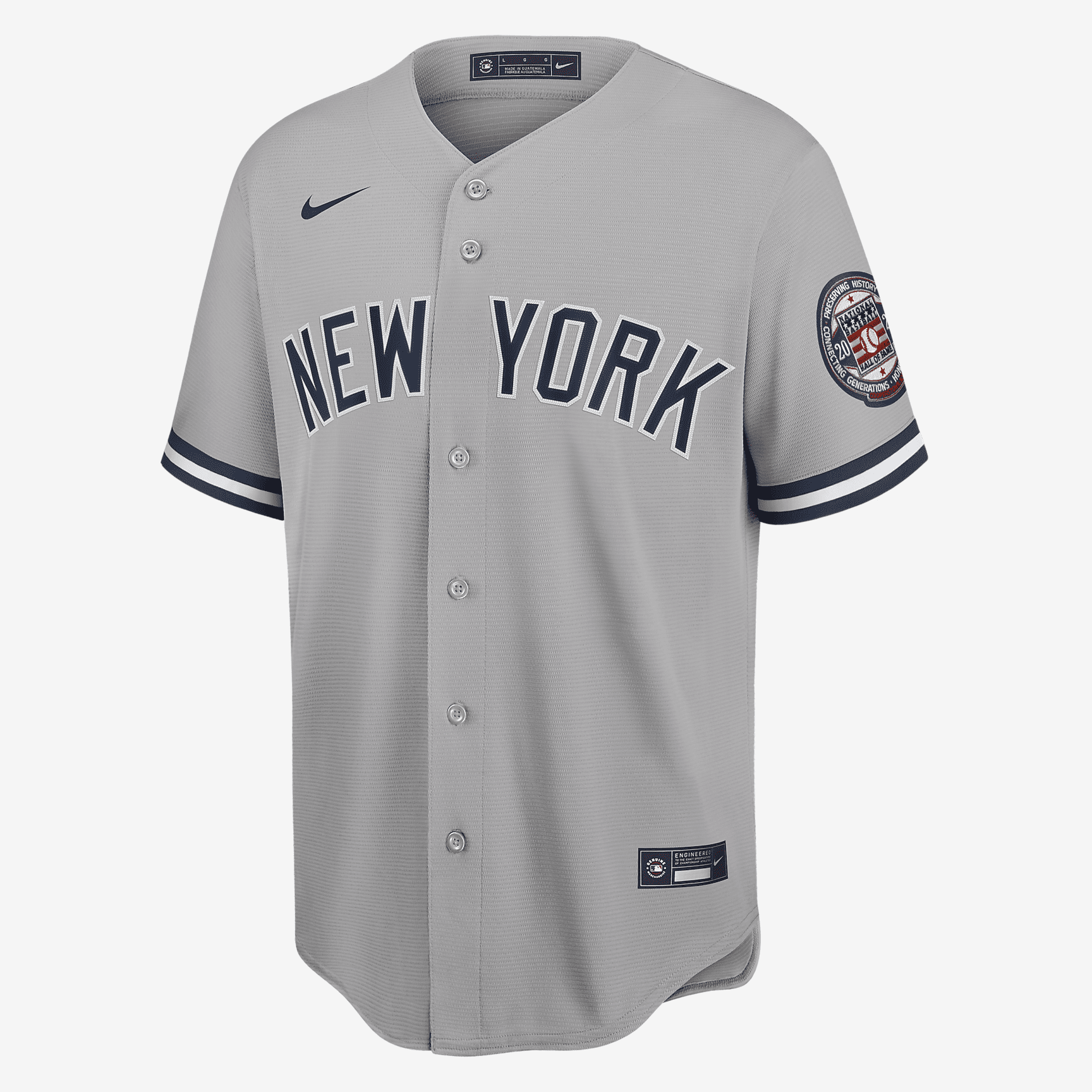 MLB New York Yankees 2020 Hall of Fame Induction (Derek Jeter) Men's Replica Baseball Jersey - Base Grey - PersonalJerseys