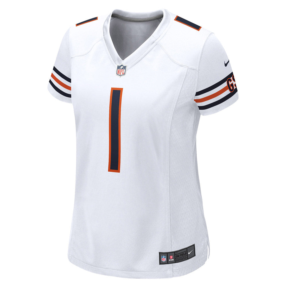 Women's Chicago Bears Justin Fields Game Jersey White - Sports Wear Jersey - PersonalJerseys