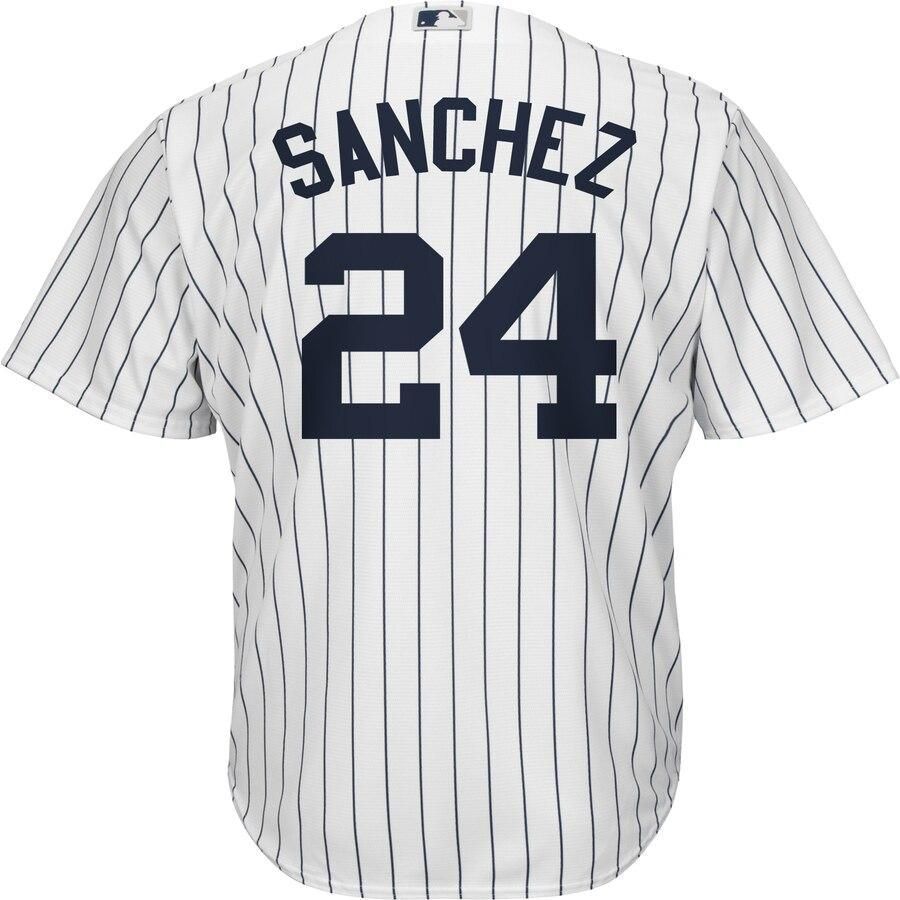 Gary Sanchez New York Yankees Majestic Big And Tall Home Cool Base Player Jersey - White Navy - Friend Lounge Store - Shop for All Things Jerseys Sports - PersonalJerseys