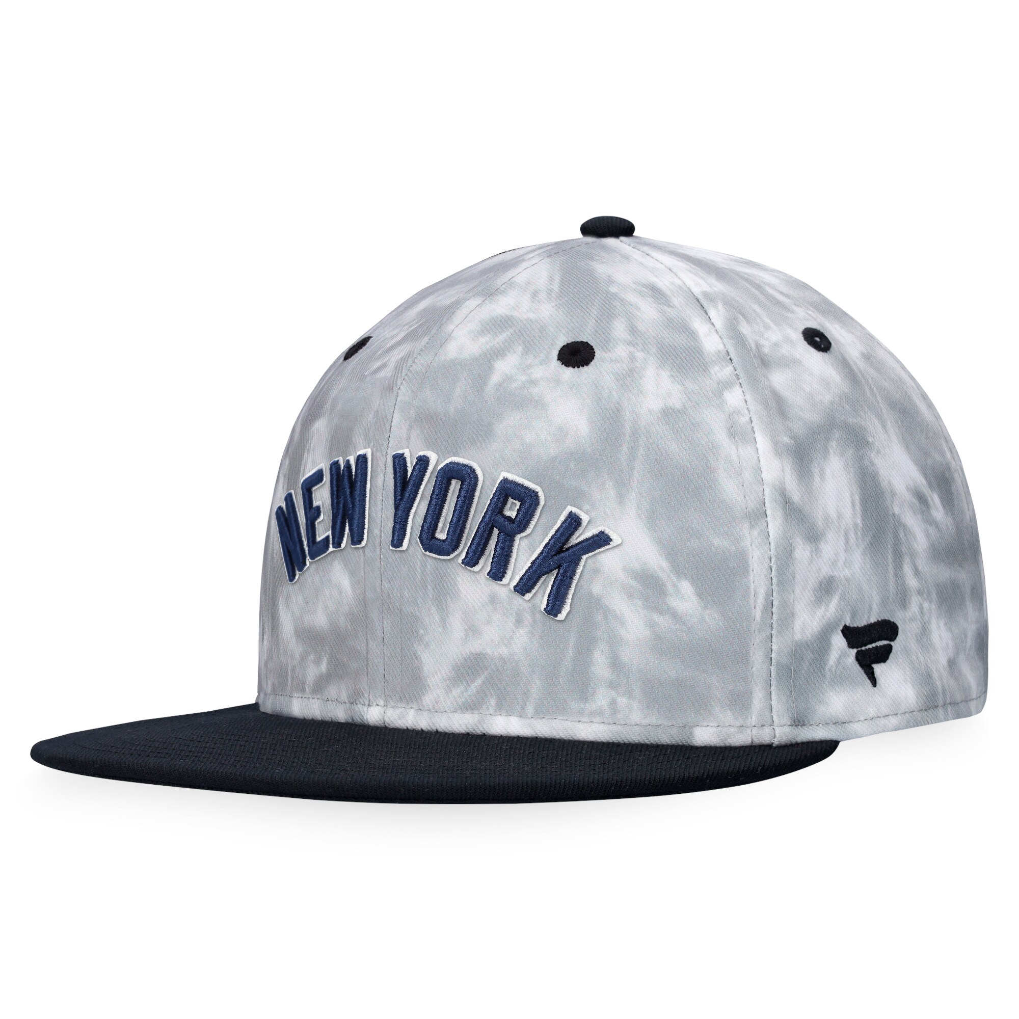 New York Yankees Fanatics Branded Smoke Dye Fitted Hat - Black/White - PersonalJerseys