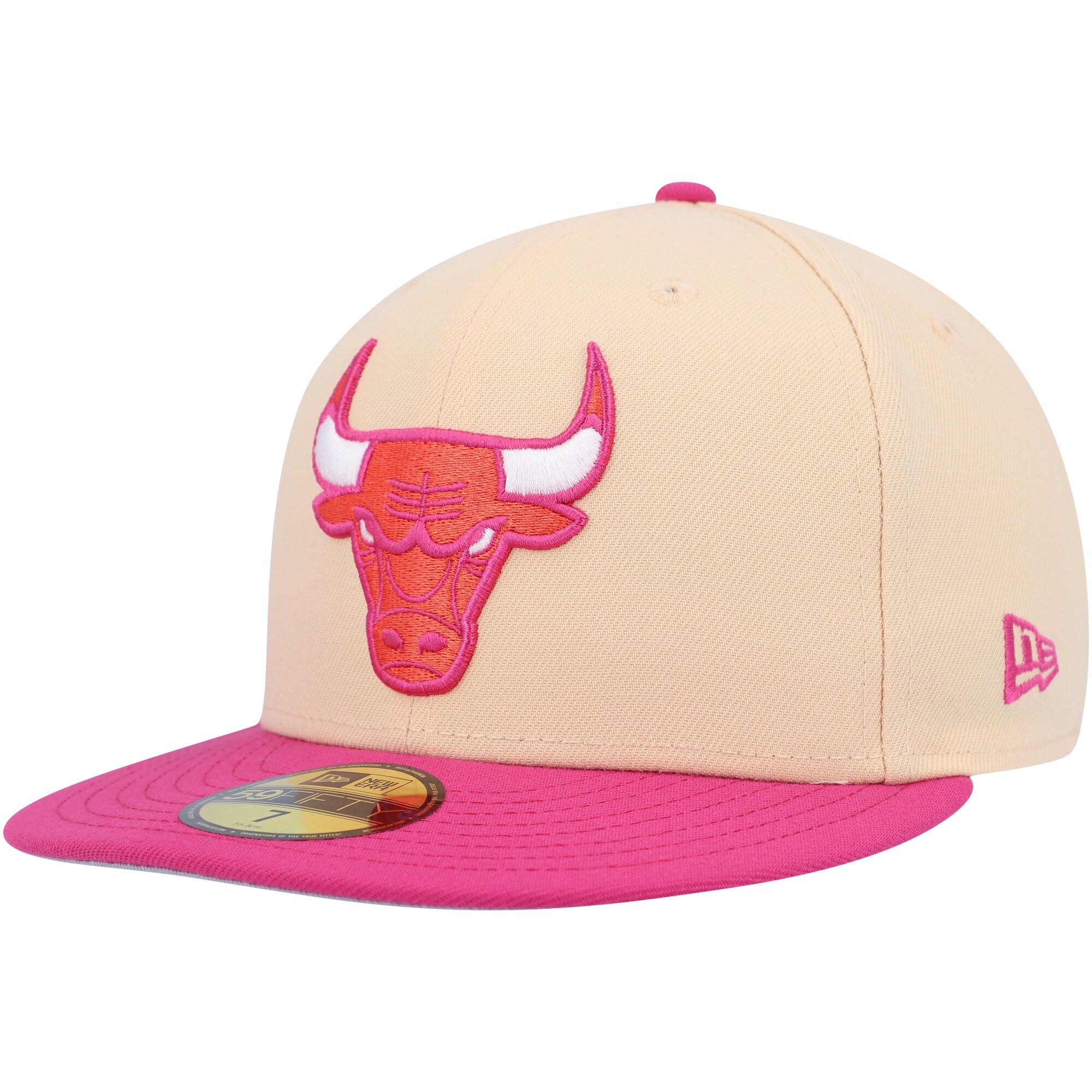 Chicago Bulls New Era Passion Mango 59FIFTY Fitted Hat - Orange/Pink - PersonalJerseys